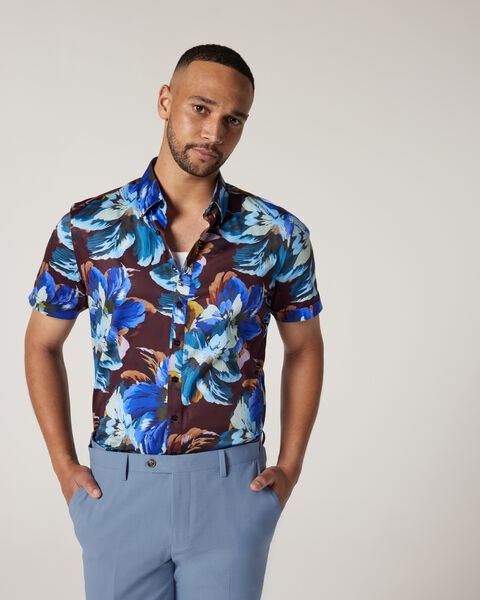 Regular Floral Print Short Sleeve Shirt